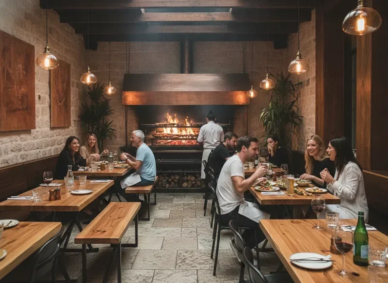 אווירת המסעדה והגריל